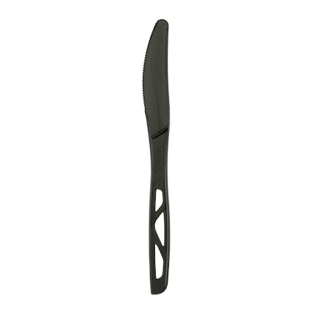 Hoffmaster 7" Black Plastic Knives PK 1000 PK 883387